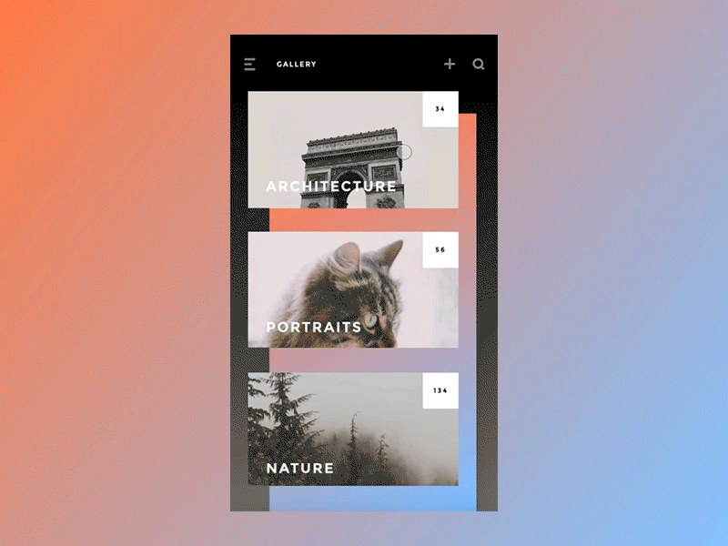 Relate UX - Parallax Scrolling/SideMenu 2 aesthetics animation flow interaction design ios menu motion parallax scroll shot ui ux