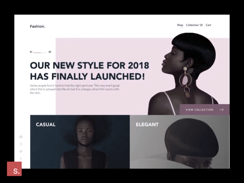 Fashion Website Concept - InVision Studio