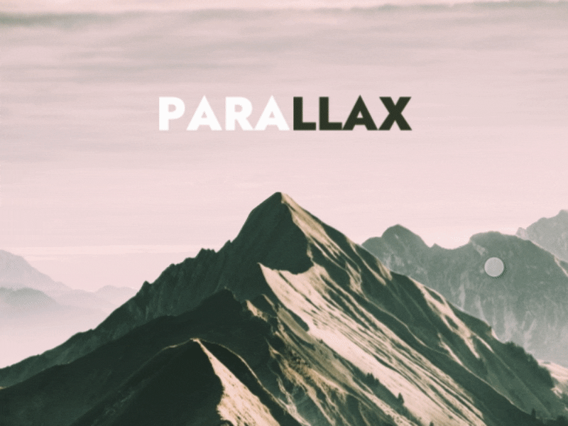 Mountain - Parallax Scroll animation blog flinto hiking nature parallax scroll time typography ui ux vector