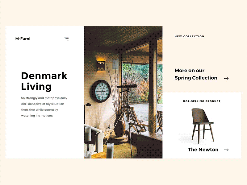 Home Decor Website Concept - UI/Animation animation app decor design minimal minimalism typography ui ux web