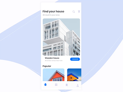 Home Rent App Animation - Part 2 animation app design flat gif interaction design ios mobile mobile app design motion ui ux