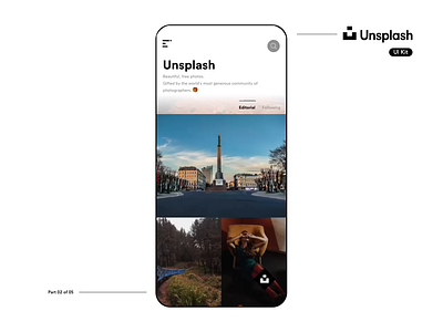 Unsplash UI Kit Showcase - Part 2 of 5 animation app design interaction design ios mobile motion product design sketch sketchfreebie ui unsplash ux vector