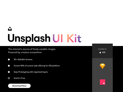 Unsplash iOS UI Kit - Sketch & Invision Studio 🆓🆓🆓 animation freebie freeuikit interaction design invisionstudiofreebie iosapp motion sketchfreebie uidesign uikit uiux unsplash