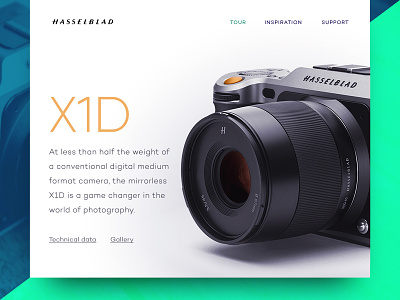 Daily UI #003 - Hasselblad X1D Landing page daily ui hasselblad landing landing page medium format photography x1d