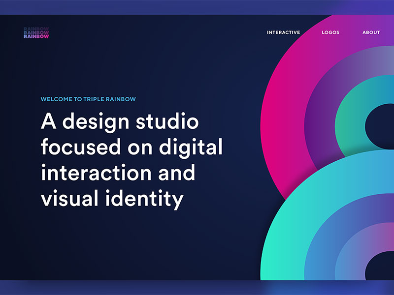 Portfolio is live! by Triple Rainbow on Dribbble