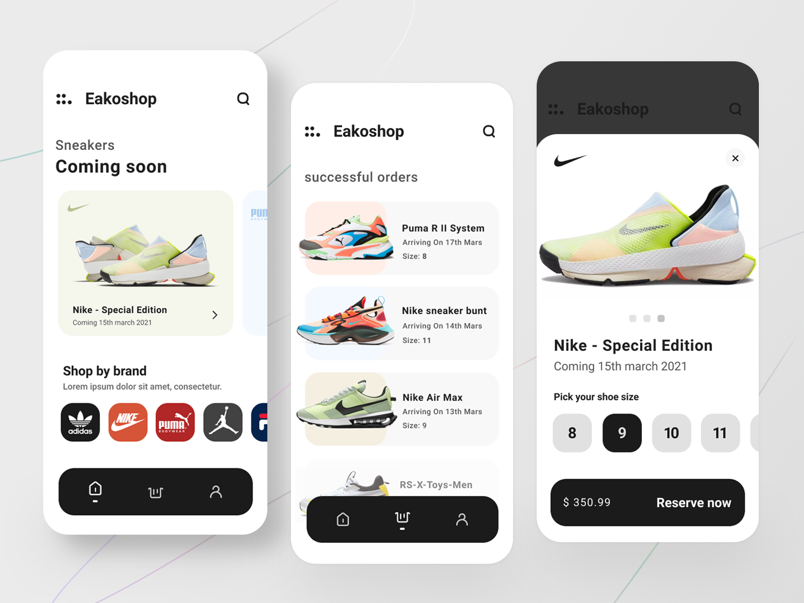 Sneakers shop app Design by Bouchra on Dribbble