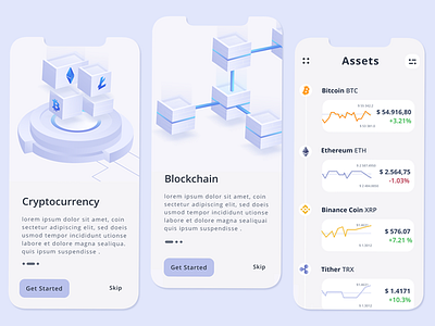 Cryptocurrency app design