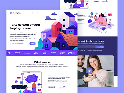 Real Estate Landing page branding design header home house illustration landing life ui ux vector website