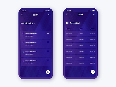 Bank APP app bank purple ui ux