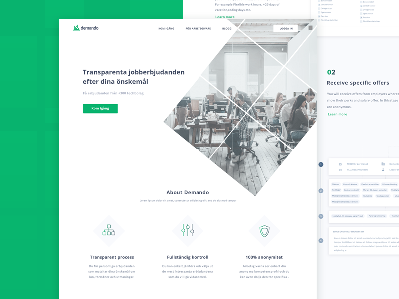 landing page