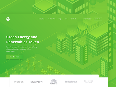 Green Energy Lading page