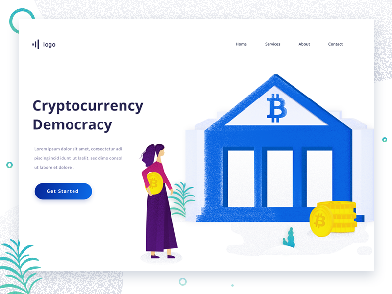 Bitcoin illustration by Bouchra on Dribbble