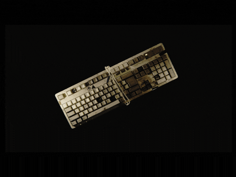 Keyboard 3d 3d model animation blender keyboard model old tech used vintage