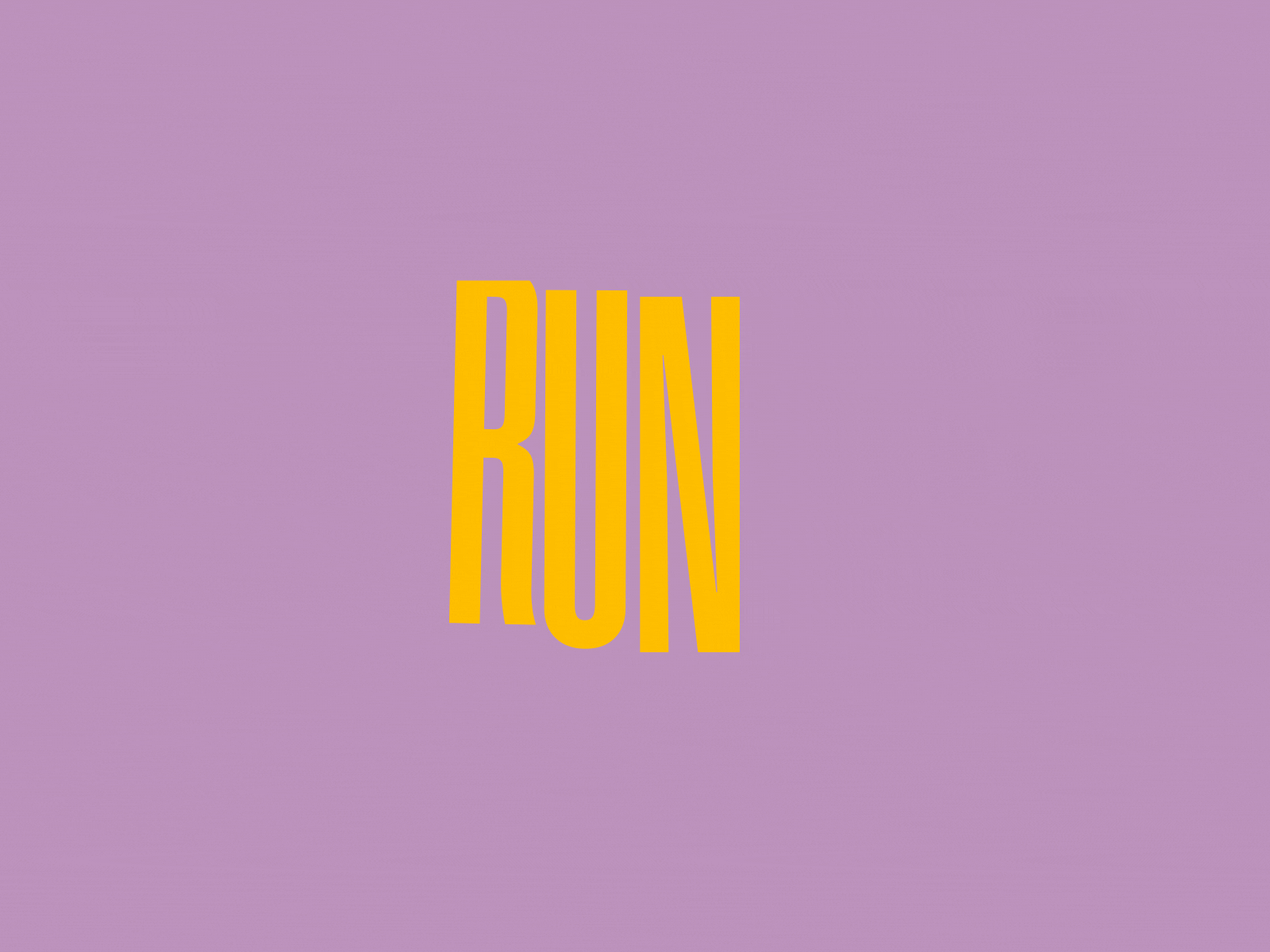 Run, Run, Run! animation colorful font fun graphic motion design motion graphics run running style type typography