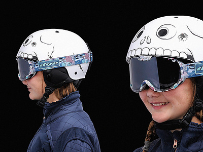 Bone Head Pro-tec Kids Snowboard helmet graphics