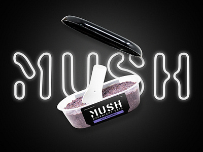 MUSH overnight oats package update design graphicdesign label labeldesign mockup packagedesign packaging productshot