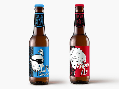 Beer Labels - just for fun art beerlabel design drawing graphic illustration ink label