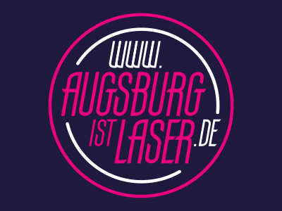 Augsburg ist laser augsburgistlaser blue circle flashy gif lasertag tension letters magenta pink type typography yellow