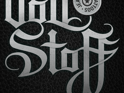 Vollstoff Logo calligraphy iam design jeans lettering logo logodesign metal metal look rock tattoo type typeface typography