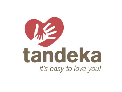 Tandeka Logo easy hand hand in hand heart iam iam design love red tandeka you