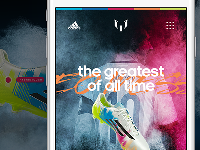 adidas mobile landing page adidas messi student project