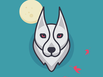 Much Doge, so scary ... wow cute doge ghost moon wolf