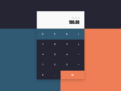 Daily UI #004 - Calculator calculator daily100 dailyui day004 flat
