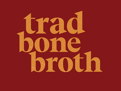 Trad Bone Broth logomark bone broth branding logo