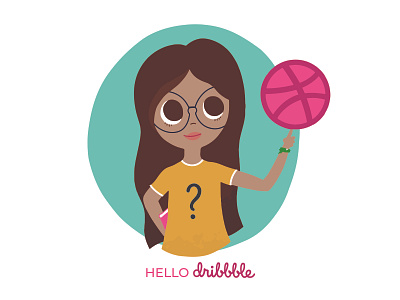 Hello Dribbble! charachter design design illustration vector