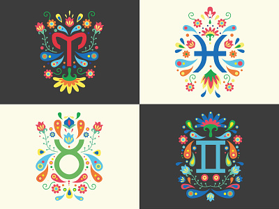 Zodiac signs design design illustration vector