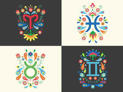 Zodiac signs design