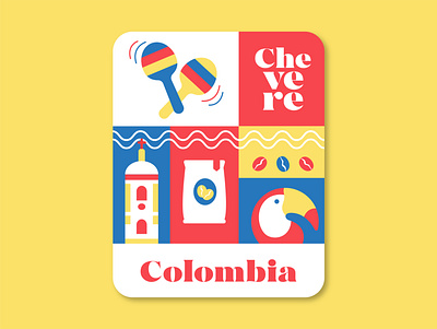 Colombia artwork colorful design illustration poster procreate vector