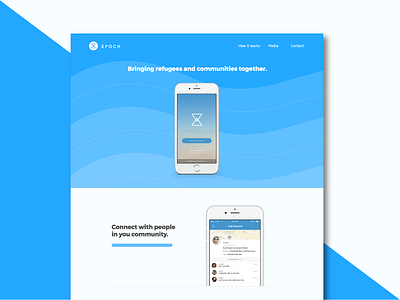 EPOCH Landing Page community design flat landing page mobile ui user interface ux