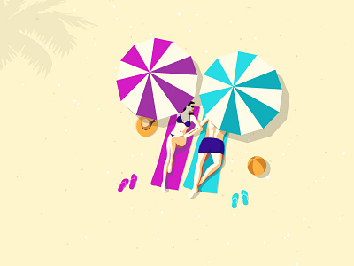 couple relaxing in beach beach boy couple girl graphics illustrations relaxing sand shadow summer vector