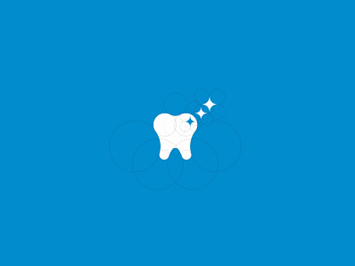 Dental Shine Circles Logo brand branding circles dental dentist geometry icon illustration logo symbol