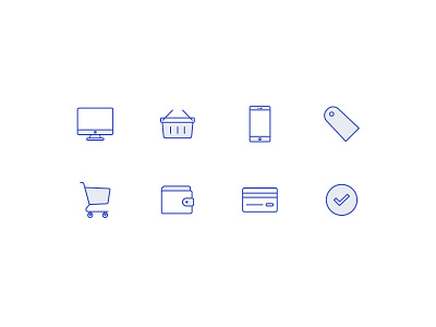 E-Commerce Icons clean icons design ecommerce graphic icon icons illustrations line icons marketing mobile