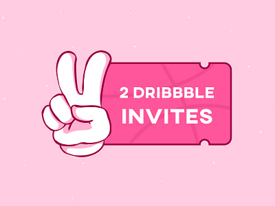 2 Dribbble Invitations dribbble invitation dribbble player giveaway graphic illustration invitation invite invites