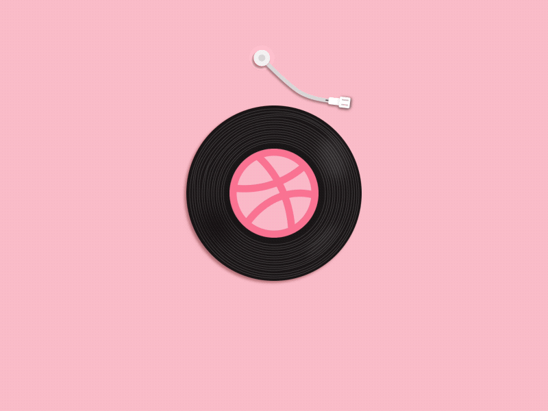 Hello Dribbble animation debut dribbble hello invite music record