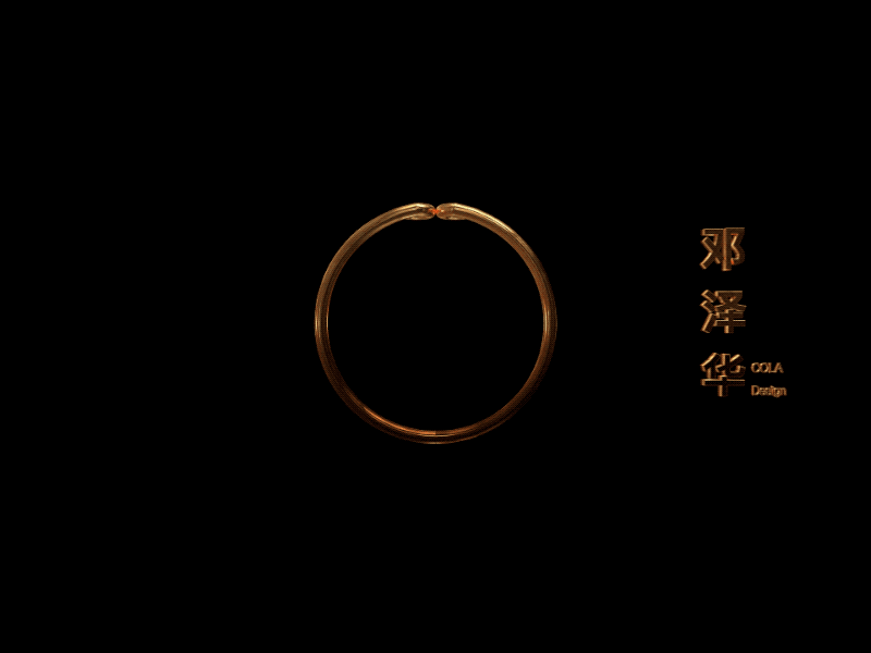 Movie title modeling and animation animation animation 3d brand c4d film gif gold band journey to the west logo motion movie