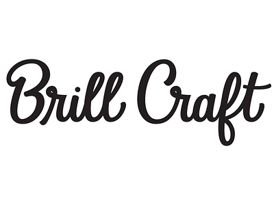 Brill Craft hand drawn type hand lettering logo script vector