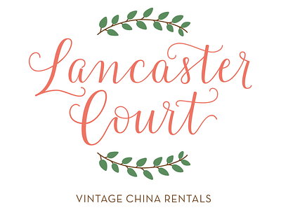 Lancaster Court Logo hand drawn type handlettering logo script vector