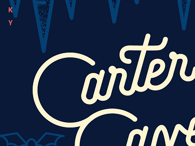 Carter Caves Poster crafts custom designer foundation hand type illustrator kentucky parks poster state parks texture type