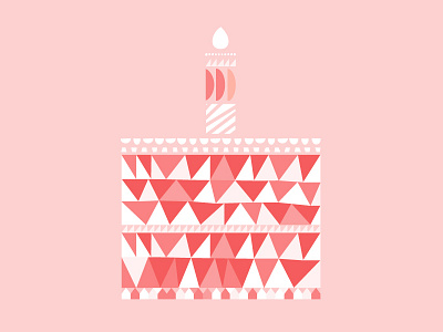 Birthday Cake birthday cake candle design flat icon illustration