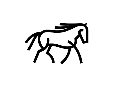 Unused Horse Mark animal branding custom fieldtrip horse icon illustration kentucky logo louisville monoweight illustration vector