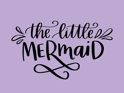 Little Mermaid Type ariel disney handtype ipad pro lettering little mermaid procreate procreateapp script type typography