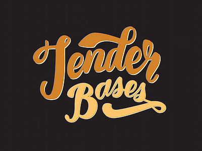 Tender Bases T-shirt Design calligraphy hand lettering lettering t shirt