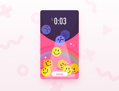 Wait for the rainbow ahancer colorful countdown countdowntimer enjoy happy mobile mobileui pink ui