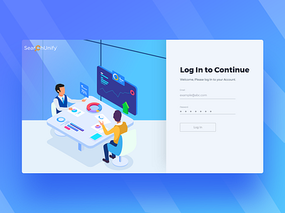 Login Dashboard SearchUnify app branding concept design email facebook google landing page login password product search searching searchunify ui web webpage