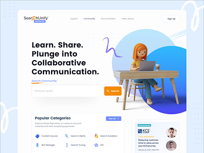 Community Landing Page ( Searchunify )