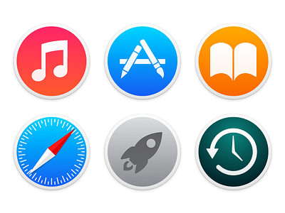 Yosemite Circle Icons by Matt Zanchelli on Dribbble